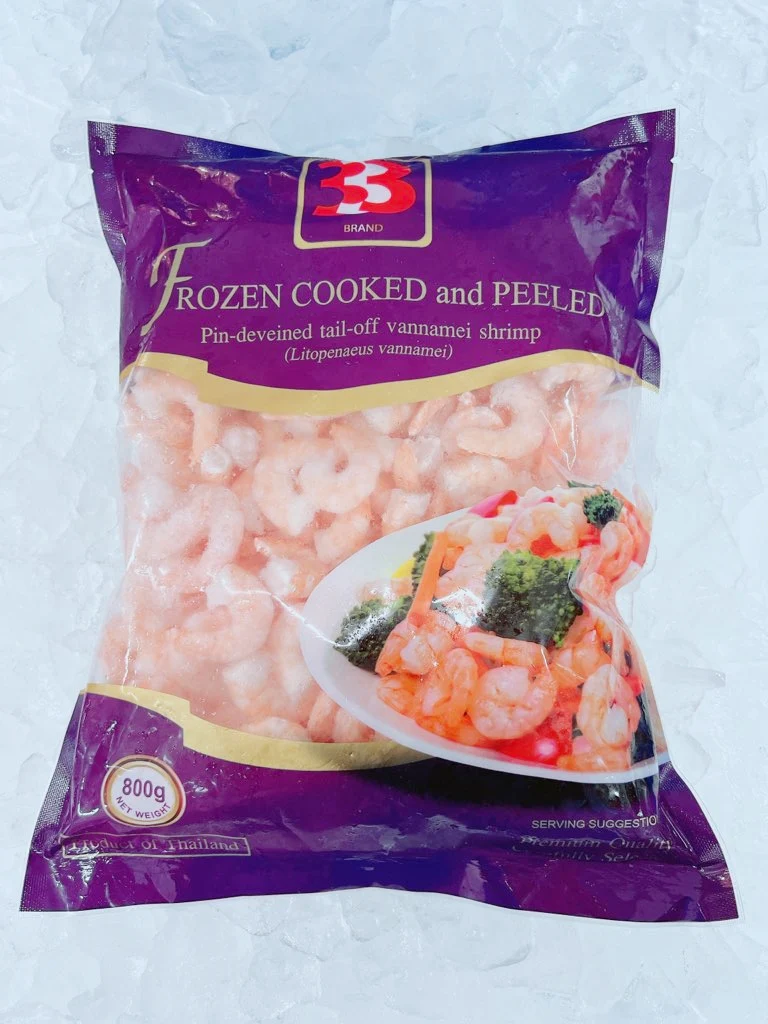 COOKED AND PEELED PRAWNS SIZE 100/200 (800G)