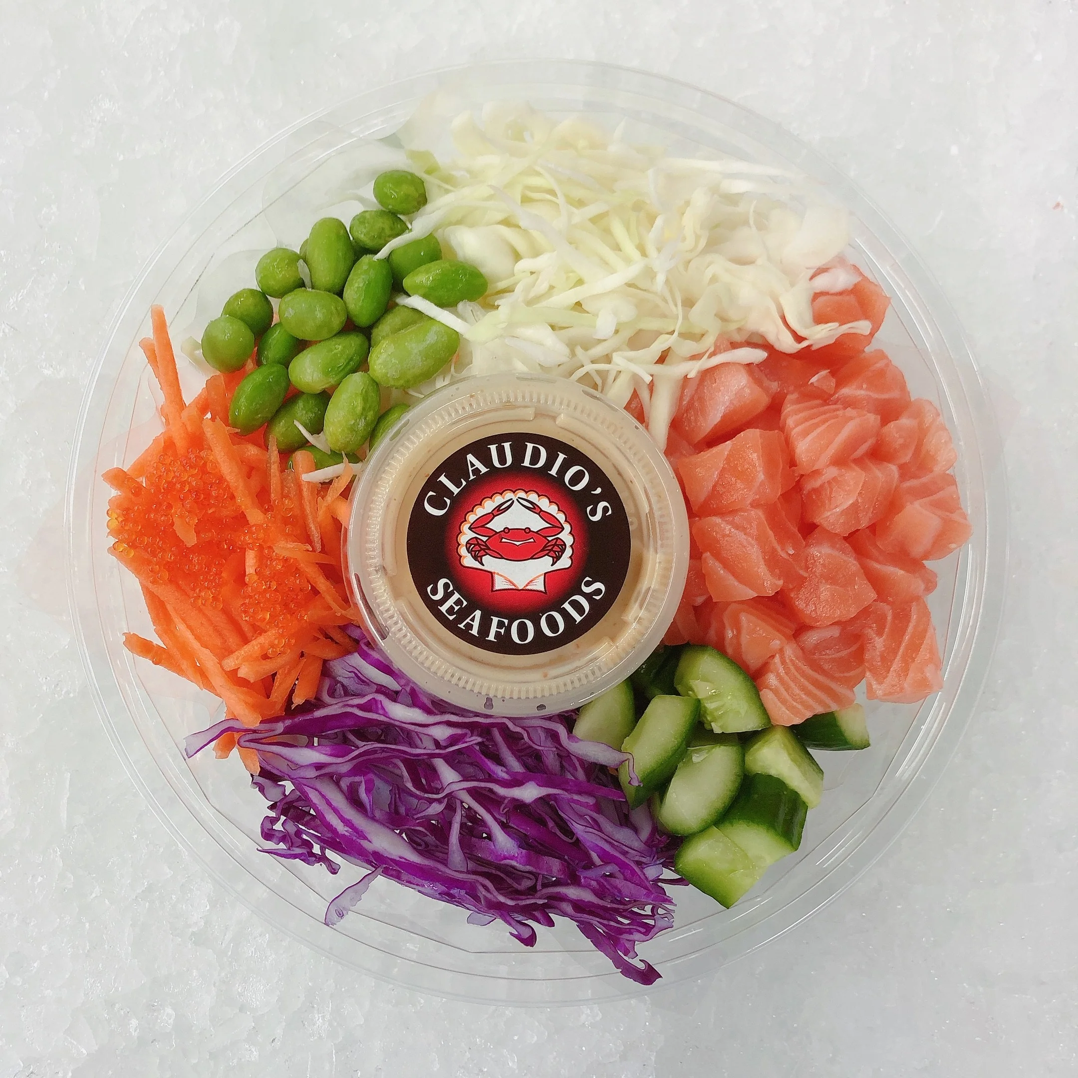 SALMON POKE BOWL WITH SESAME SAUCE